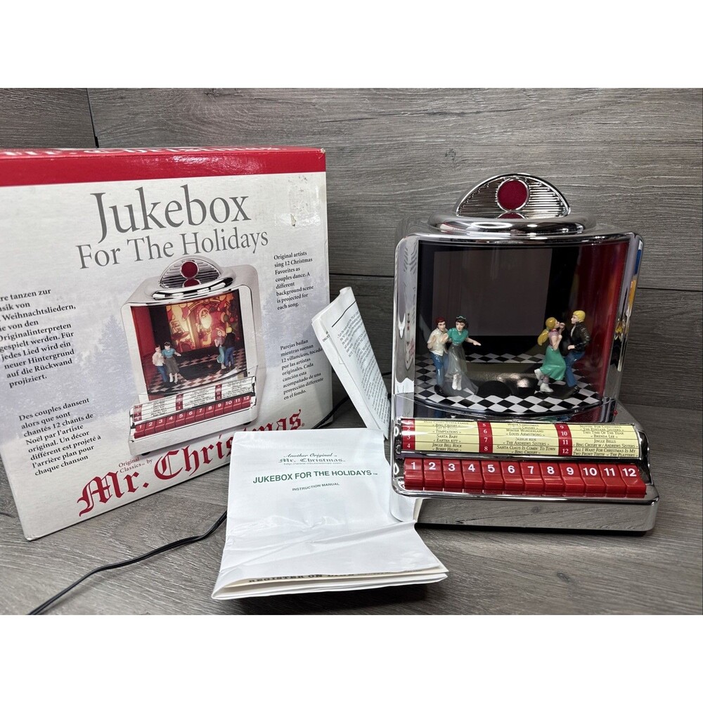 Mr. Christmas Gold Label Collection, Animated "Juke Box" 12 Oldies Songs,Working